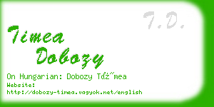 timea dobozy business card